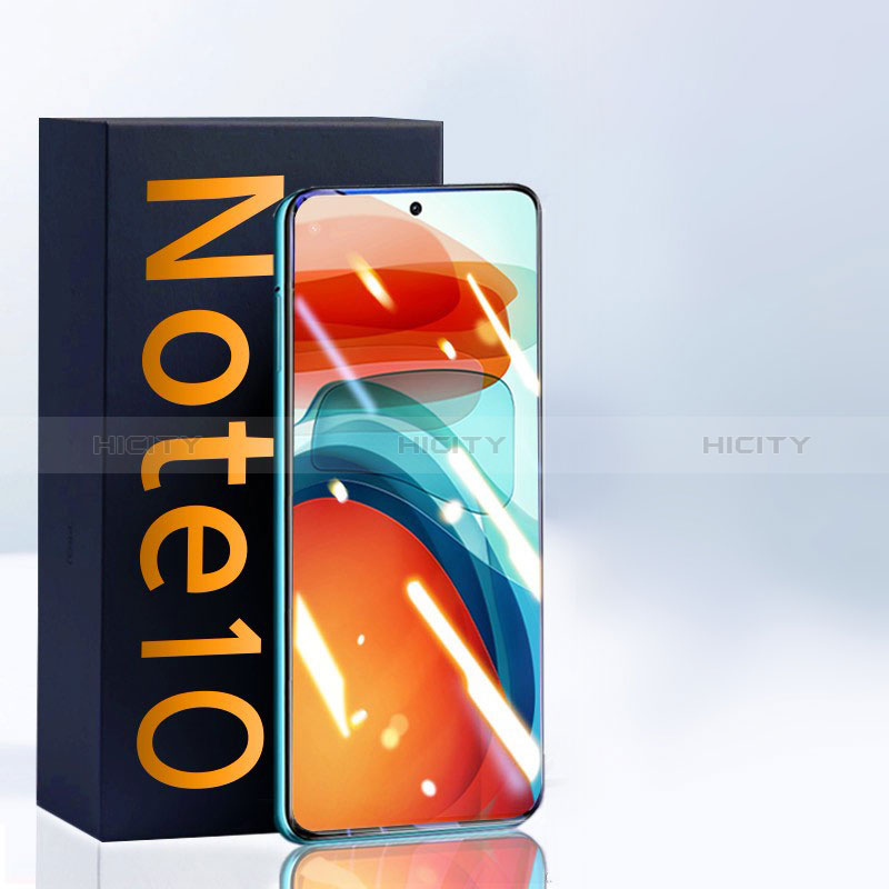 Schutzfolie Full Coverage Displayschutzfolie Panzerfolie Gehärtetes Glas Glasfolie Skins zum Aufkleben Panzerglas für Xiaomi Redmi Note 10 Pro Max Schwarz