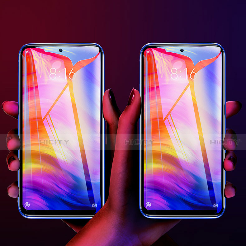 Schutzfolie Full Coverage Displayschutzfolie Panzerfolie Gehärtetes Glas Glasfolie Skins zum Aufkleben Panzerglas für Xiaomi Redmi Note 7 Pro Schwarz groß