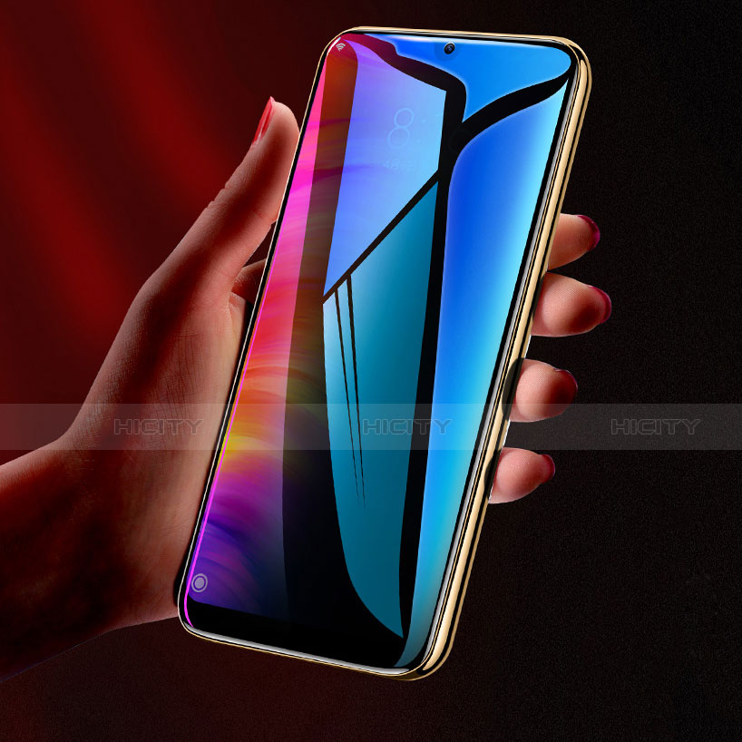 Schutzfolie Full Coverage Displayschutzfolie Panzerfolie Gehärtetes Glas Glasfolie Skins zum Aufkleben Panzerglas für Xiaomi Redmi Note 7 Pro Schwarz groß