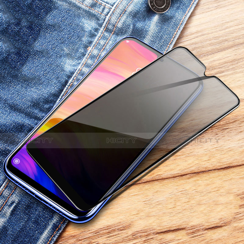 Schutzfolie Full Coverage Displayschutzfolie Panzerfolie Gehärtetes Glas Glasfolie Skins zum Aufkleben Panzerglas für Xiaomi Redmi Note 7 Schwarz Plus