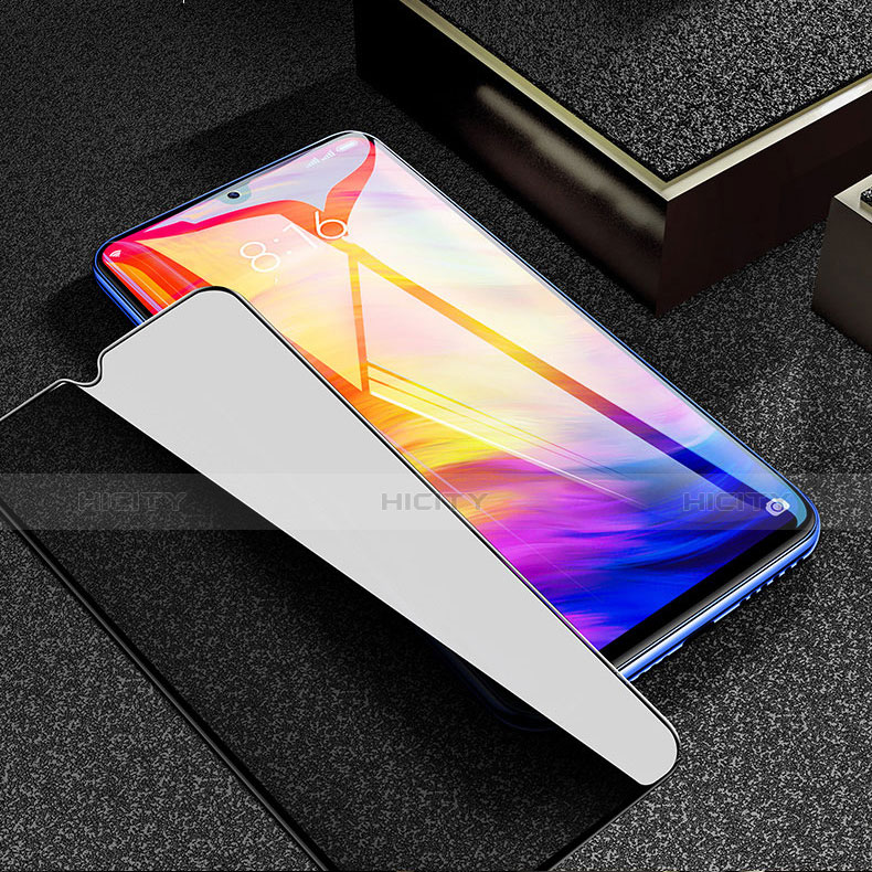 Schutzfolie Full Coverage Displayschutzfolie Panzerfolie Gehärtetes Glas Glasfolie Skins zum Aufkleben Panzerglas für Xiaomi Redmi Note 7 Schwarz groß