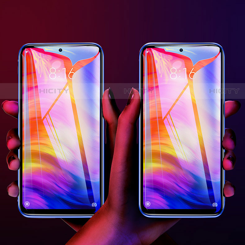 Schutzfolie Full Coverage Displayschutzfolie Panzerfolie Gehärtetes Glas Glasfolie Skins zum Aufkleben Panzerglas für Xiaomi Redmi Note 8T Schwarz