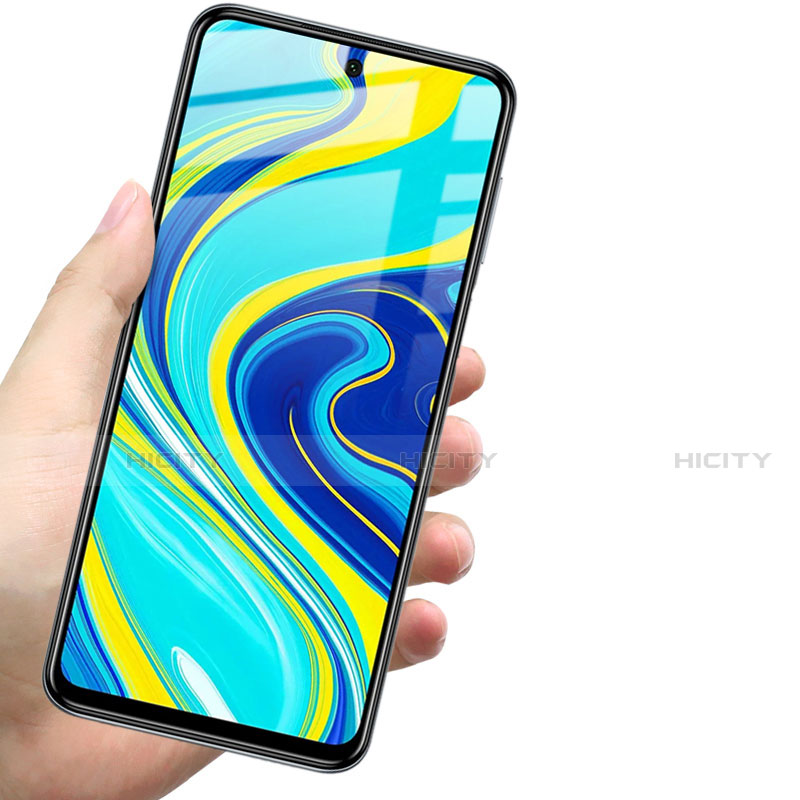 Schutzfolie Full Coverage Displayschutzfolie Panzerfolie Gehärtetes Glas Glasfolie Skins zum Aufkleben Panzerglas für Xiaomi Redmi Note 9 Pro Max Schwarz