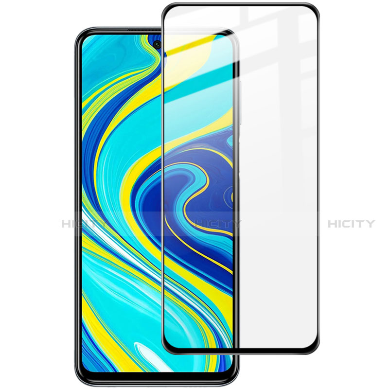 Schutzfolie Full Coverage Displayschutzfolie Panzerfolie Gehärtetes Glas Glasfolie Skins zum Aufkleben Panzerglas für Xiaomi Redmi Note 9 Pro Schwarz