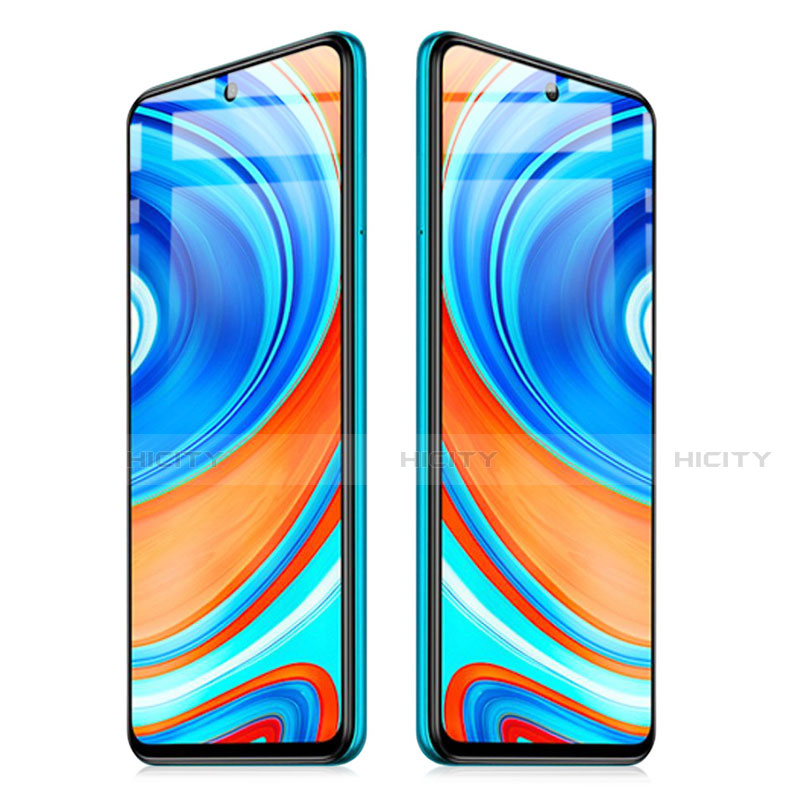 Schutzfolie Full Coverage Displayschutzfolie Panzerfolie Gehärtetes Glas Glasfolie Skins zum Aufkleben Panzerglas für Xiaomi Redmi Note 9 Pro Schwarz