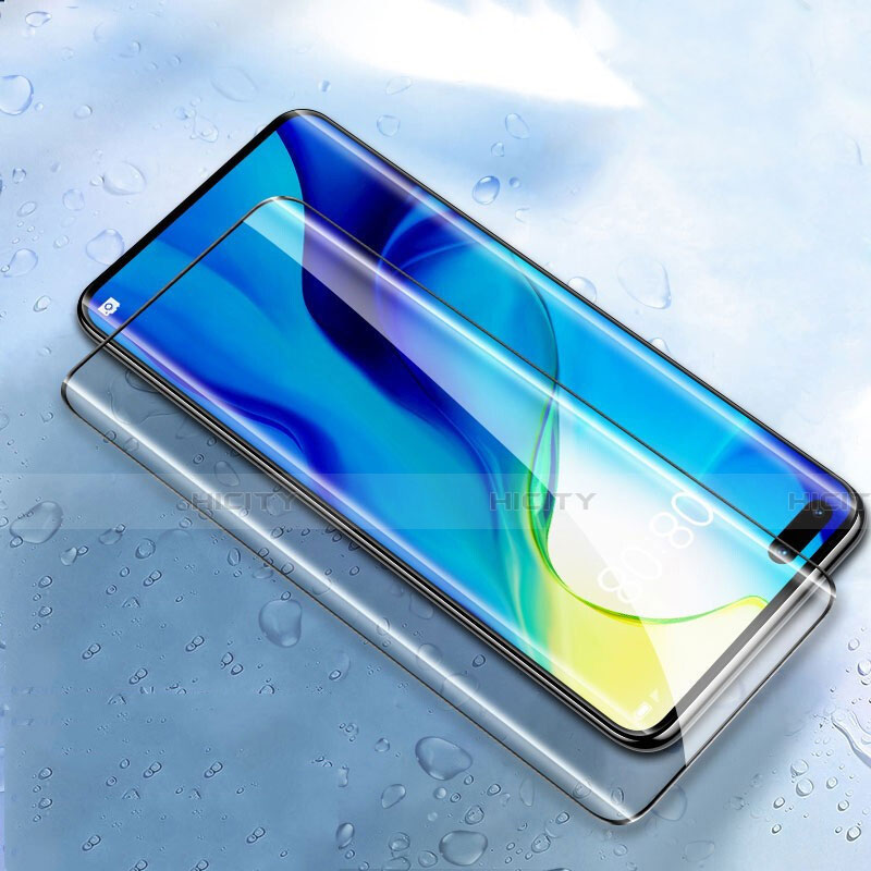 Schutzfolie Full Coverage Displayschutzfolie Panzerfolie Gehärtetes Glas Glasfolie Skins zum Aufkleben Panzerglas T01 für Huawei Nova 7 Pro 5G Schwarz