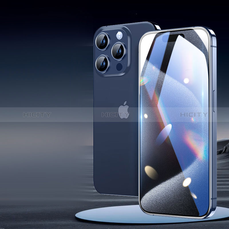 Schutzfolie Full Coverage Displayschutzfolie Panzerfolie Gehärtetes Glas Glasfolie Skins zum Aufkleben Panzerglas U06 für Apple iPhone 14 Pro Max Schwarz