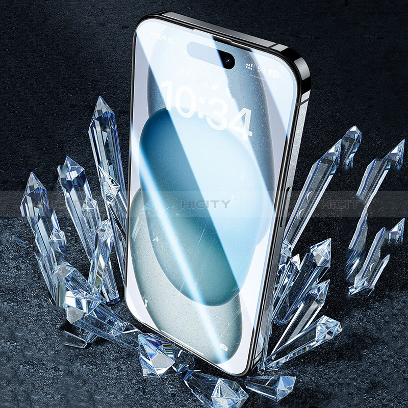 Schutzfolie Full Coverage Displayschutzfolie Panzerfolie Gehärtetes Glas Glasfolie Skins zum Aufkleben Panzerglas U07 für Apple iPhone 14 Pro Max Schwarz