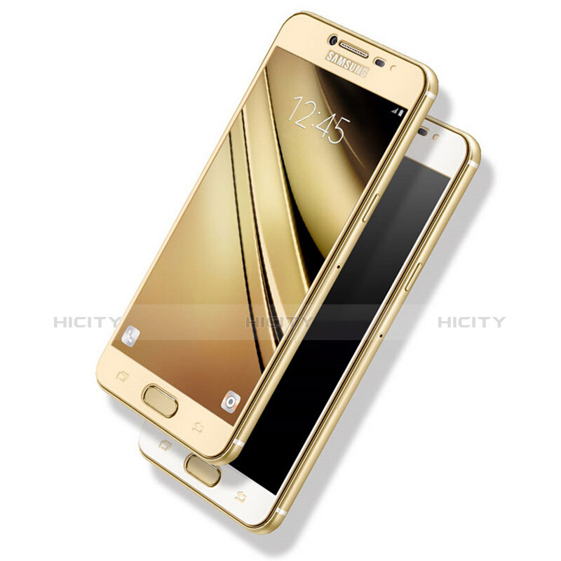 Schutzfolie Full Coverage Displayschutzfolie Panzerfolie Skins zum Aufkleben Gehärtetes Glas Glasfolie Anti Blue Ray F06 für Samsung Galaxy C5 SM-C5000 Gold