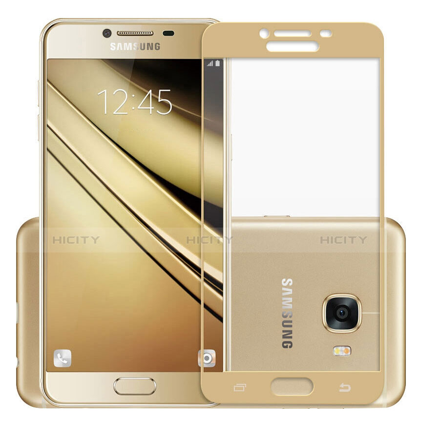 Schutzfolie Full Coverage Displayschutzfolie Panzerfolie Skins zum Aufkleben Gehärtetes Glas Glasfolie Anti Blue Ray F06 für Samsung Galaxy C5 SM-C5000 Gold