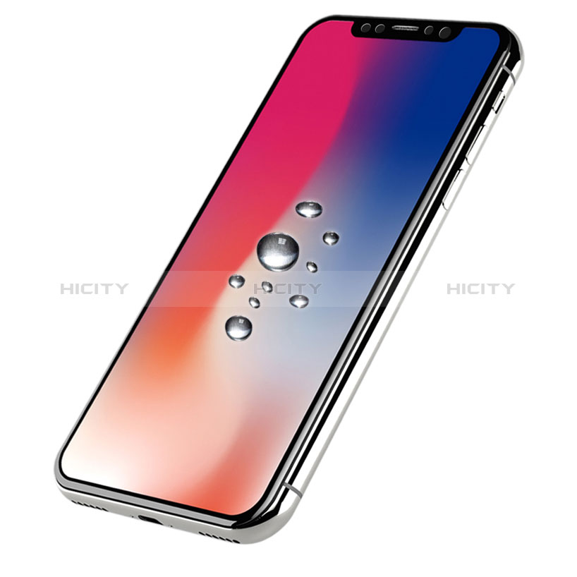 Schutzfolie Full Coverage Displayschutzfolie Panzerfolie Skins zum Aufkleben Gehärtetes Glas Glasfolie C01 für Apple iPhone Xs Schwarz