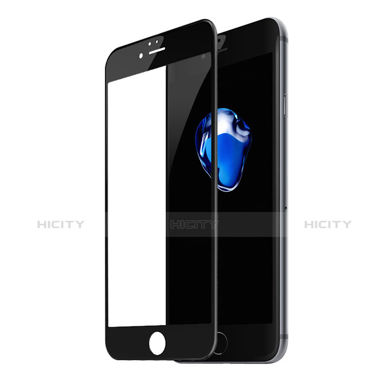 Schutzfolie Full Coverage Displayschutzfolie Panzerfolie Skins zum Aufkleben Gehärtetes Glas Glasfolie F01 für Apple iPhone 6 Plus Schwarz