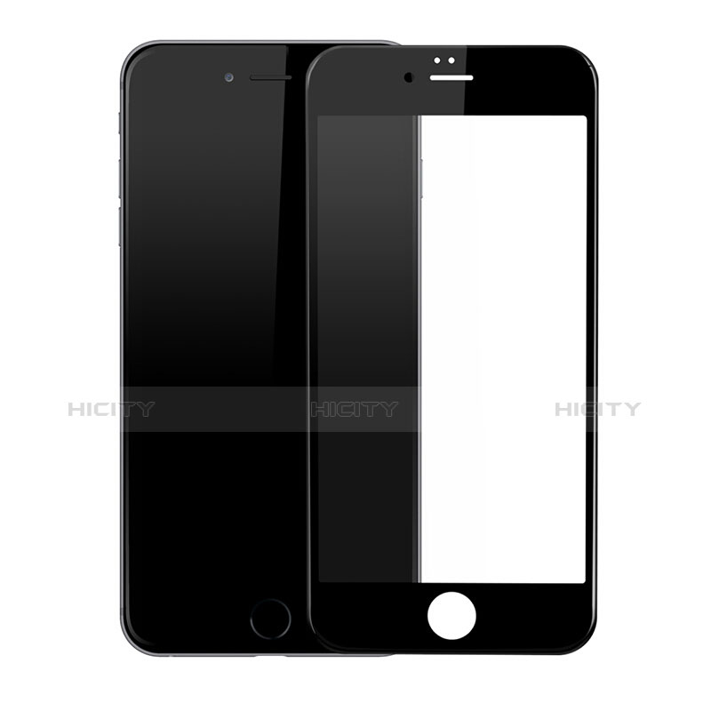 Schutzfolie Full Coverage Displayschutzfolie Panzerfolie Skins zum Aufkleben Gehärtetes Glas Glasfolie F01 für Apple iPhone 6 Plus Schwarz groß