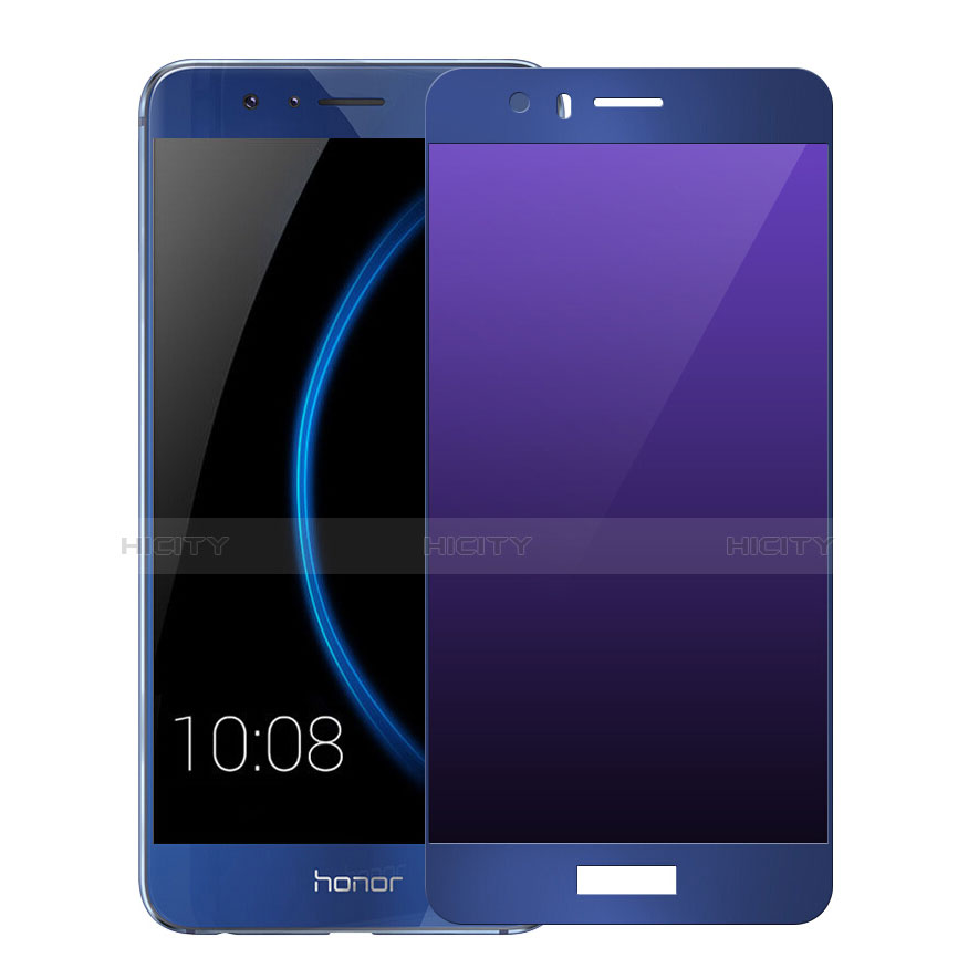 Schutzfolie Full Coverage Displayschutzfolie Panzerfolie Skins zum Aufkleben Gehärtetes Glas Glasfolie F01 für Huawei Honor 8 Blau