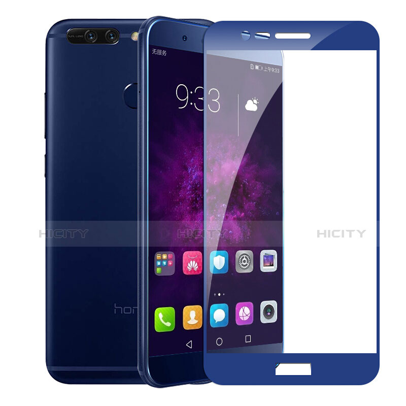 Schutzfolie Full Coverage Displayschutzfolie Panzerfolie Skins zum Aufkleben Gehärtetes Glas Glasfolie F01 für Huawei Honor 8 Pro Blau