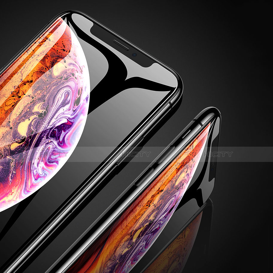 Schutzfolie Full Coverage Displayschutzfolie Panzerfolie Skins zum Aufkleben Gehärtetes Glas Glasfolie F02 für Apple iPhone XR Schwarz groß