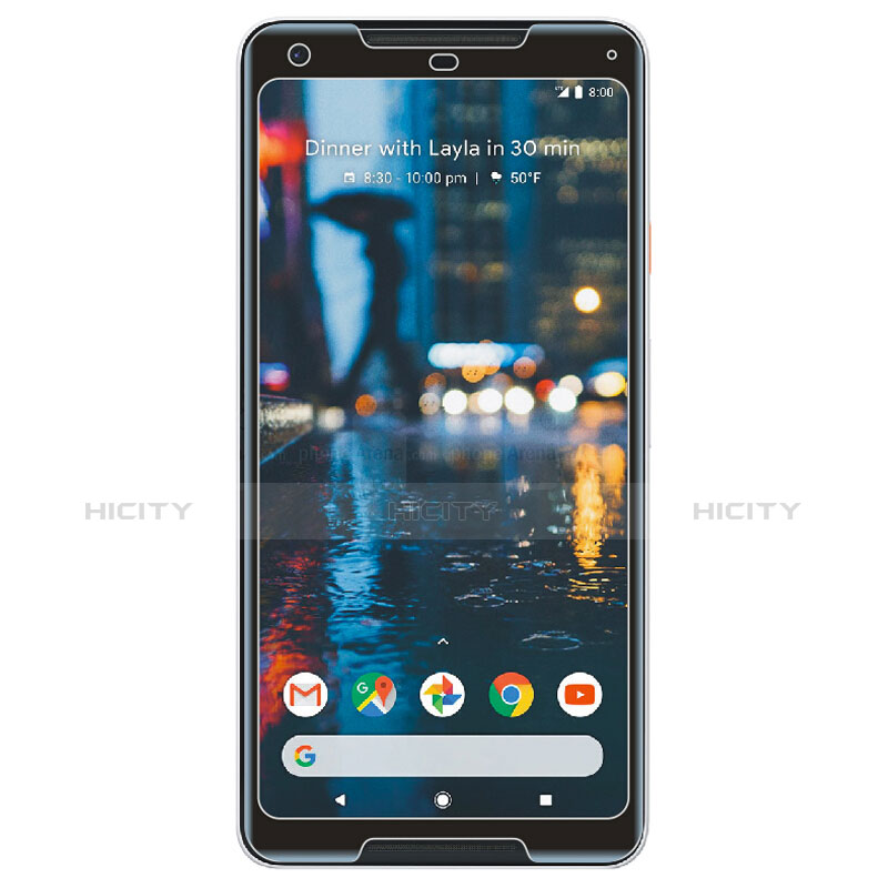 Schutzfolie Full Coverage Displayschutzfolie Panzerfolie Skins zum Aufkleben Gehärtetes Glas Glasfolie F02 für Google Pixel 2 XL Schwarz groß