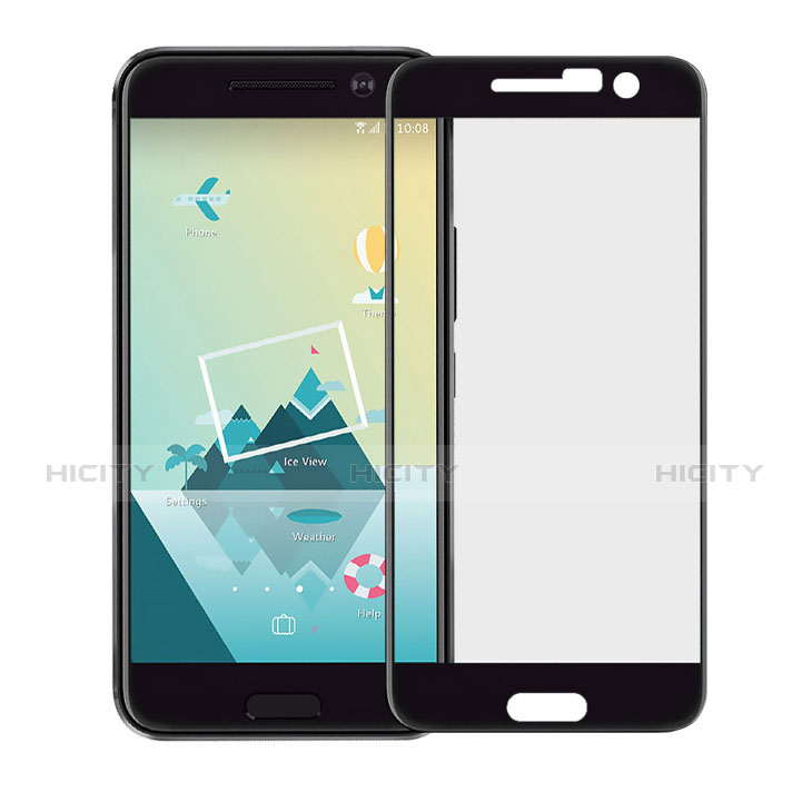 Schutzfolie Full Coverage Displayschutzfolie Panzerfolie Skins zum Aufkleben Gehärtetes Glas Glasfolie F02 für HTC 10 One M10 Schwarz