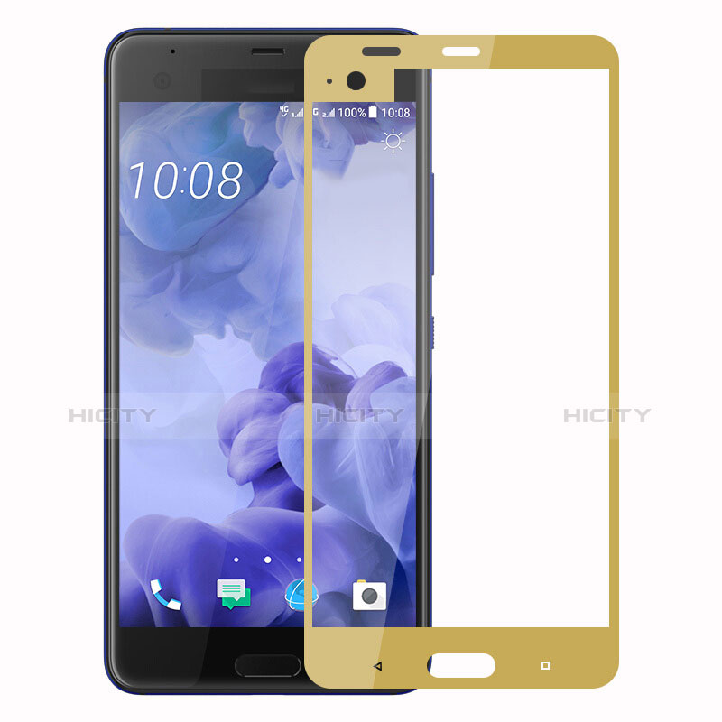 Schutzfolie Full Coverage Displayschutzfolie Panzerfolie Skins zum Aufkleben Gehärtetes Glas Glasfolie F02 für HTC U Ultra Gold