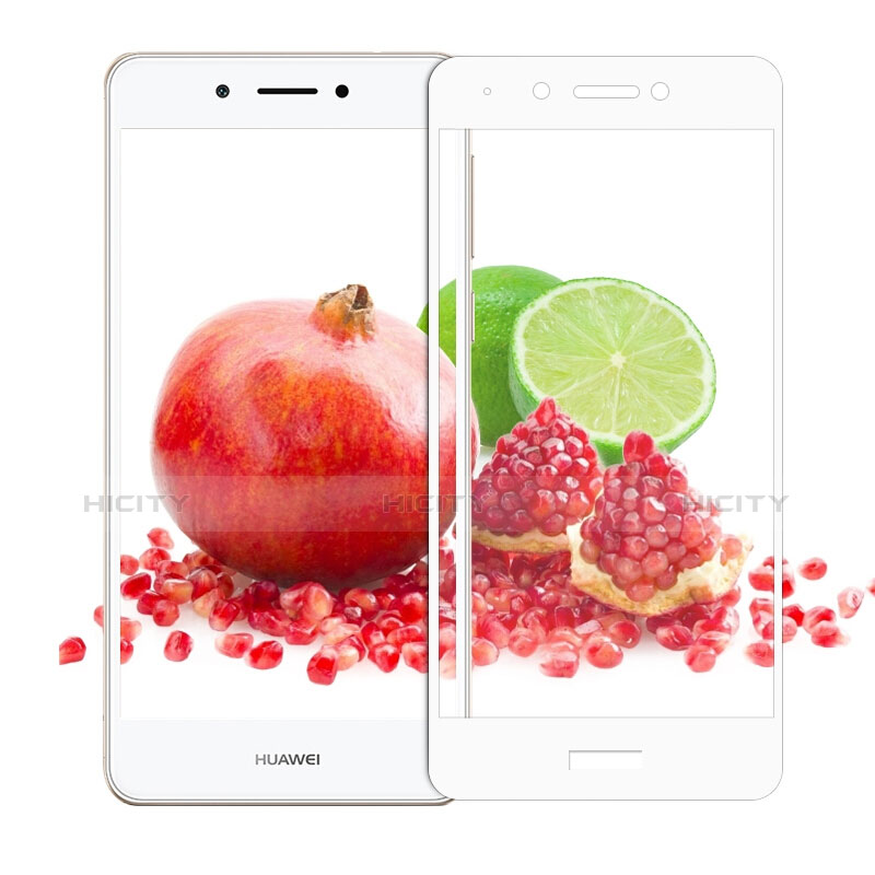 Schutzfolie Full Coverage Displayschutzfolie Panzerfolie Skins zum Aufkleben Gehärtetes Glas Glasfolie F02 für Huawei Enjoy 6S Weiß