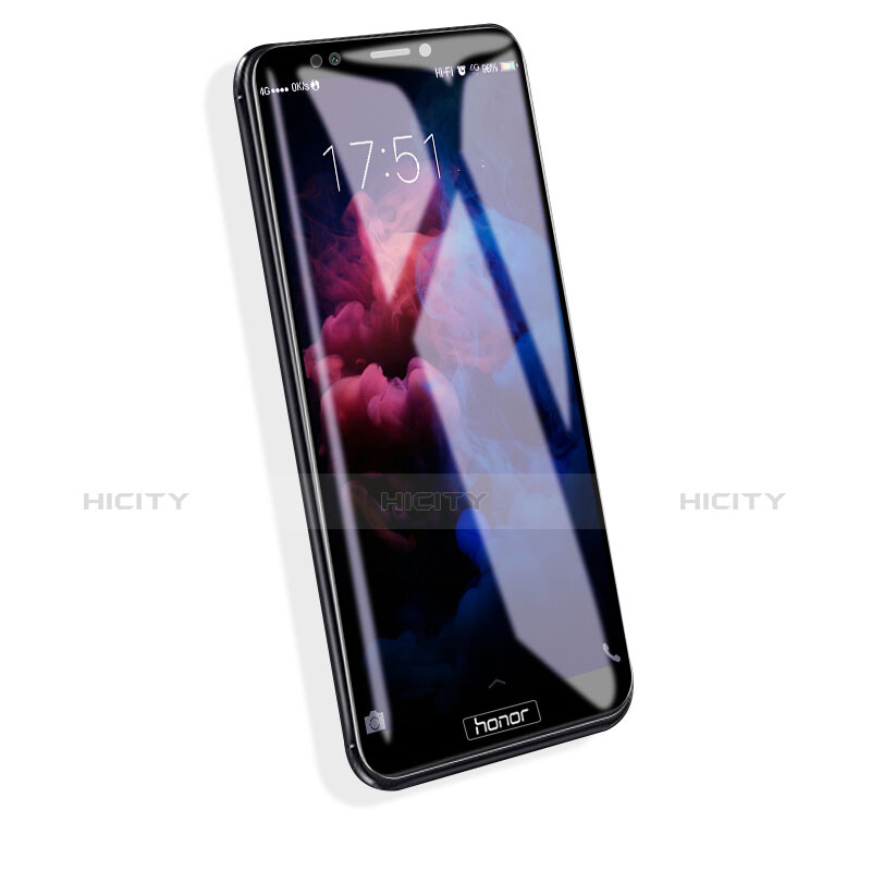 Schutzfolie Full Coverage Displayschutzfolie Panzerfolie Skins zum Aufkleben Gehärtetes Glas Glasfolie F02 für Huawei Enjoy 8 Schwarz