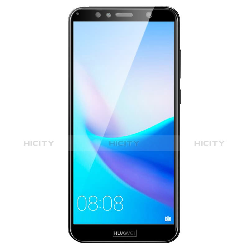 Schutzfolie Full Coverage Displayschutzfolie Panzerfolie Skins zum Aufkleben Gehärtetes Glas Glasfolie F02 für Huawei Enjoy 8e Schwarz