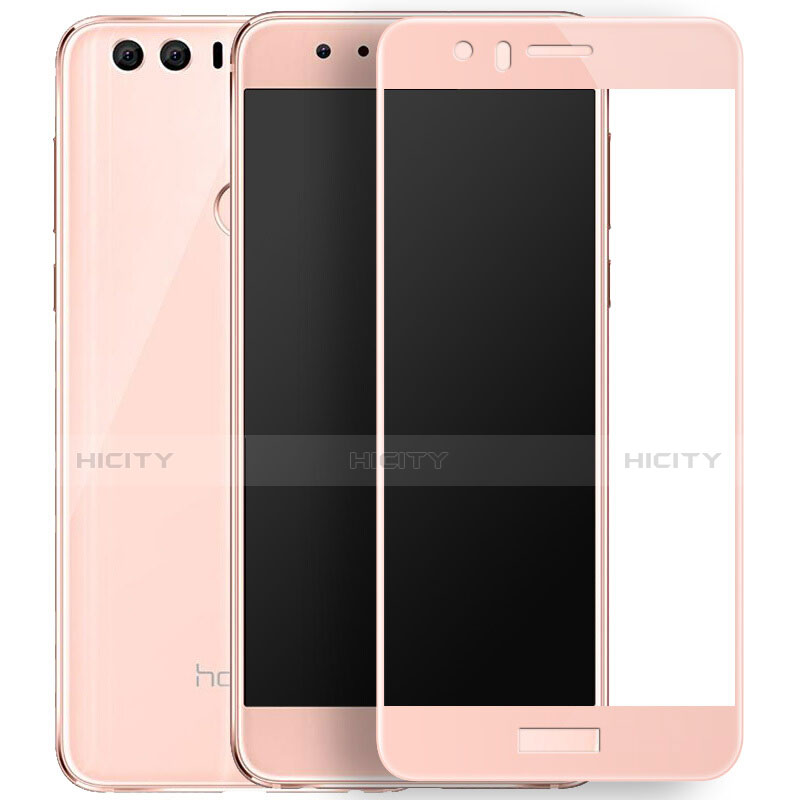 Schutzfolie Full Coverage Displayschutzfolie Panzerfolie Skins zum Aufkleben Gehärtetes Glas Glasfolie F02 für Huawei Honor 8 Rosa