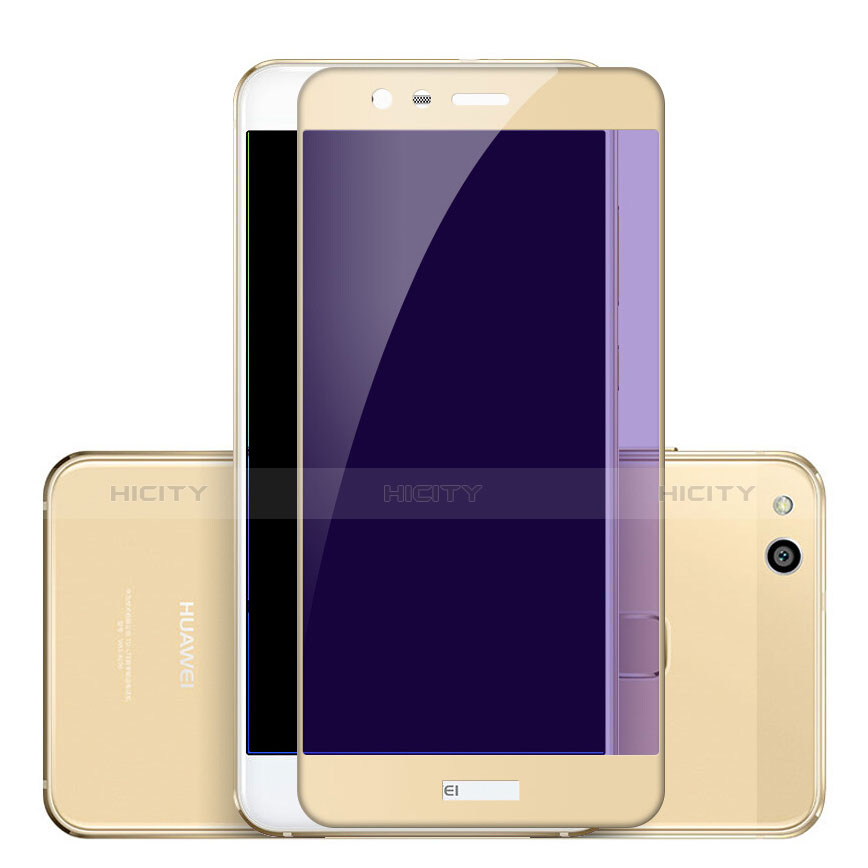 Schutzfolie Full Coverage Displayschutzfolie Panzerfolie Skins zum Aufkleben Gehärtetes Glas Glasfolie F02 für Huawei P10 Lite Gold