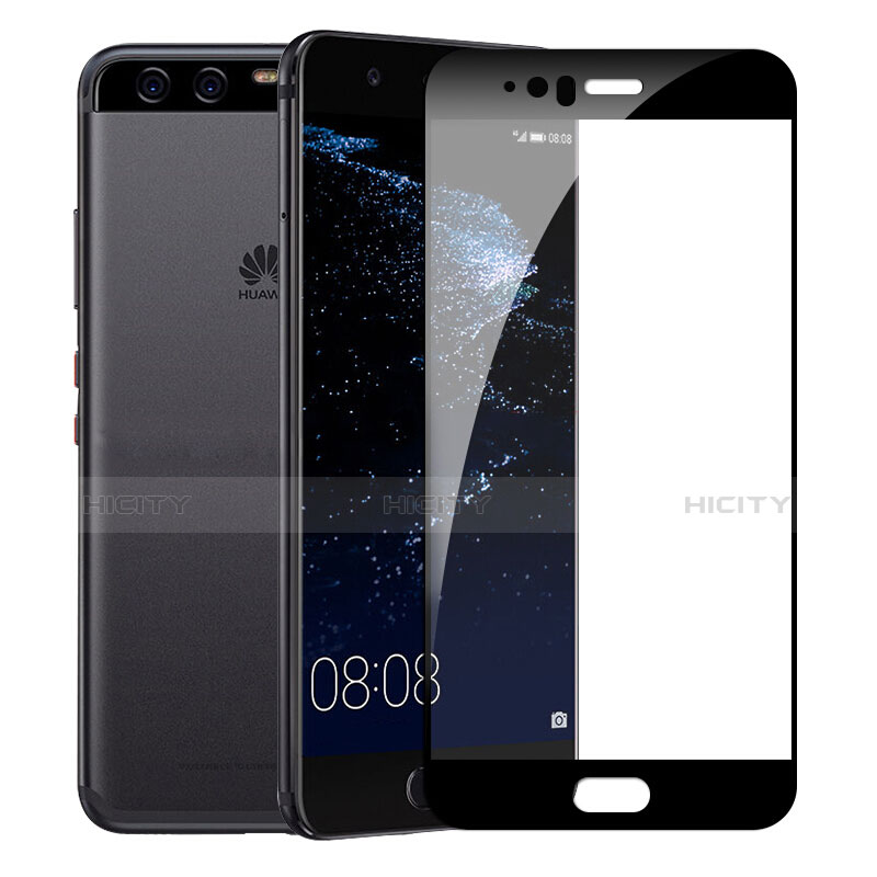 Schutzfolie Full Coverage Displayschutzfolie Panzerfolie Skins zum Aufkleben Gehärtetes Glas Glasfolie F02 für Huawei P10 Plus Schwarz