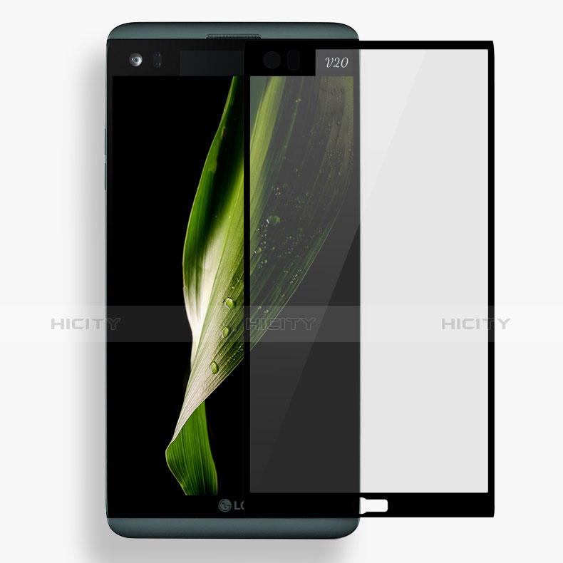 Schutzfolie Full Coverage Displayschutzfolie Panzerfolie Skins zum Aufkleben Gehärtetes Glas Glasfolie F02 für LG V20 Schwarz