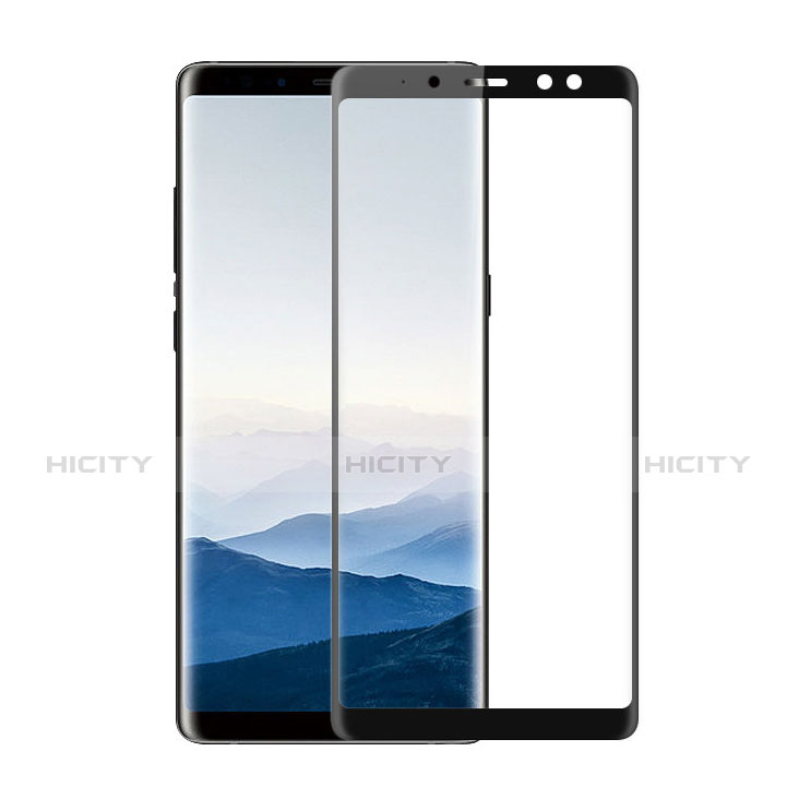 Schutzfolie Full Coverage Displayschutzfolie Panzerfolie Skins zum Aufkleben Gehärtetes Glas Glasfolie F02 für Samsung Galaxy A8 (2018) A530F Schwarz Plus