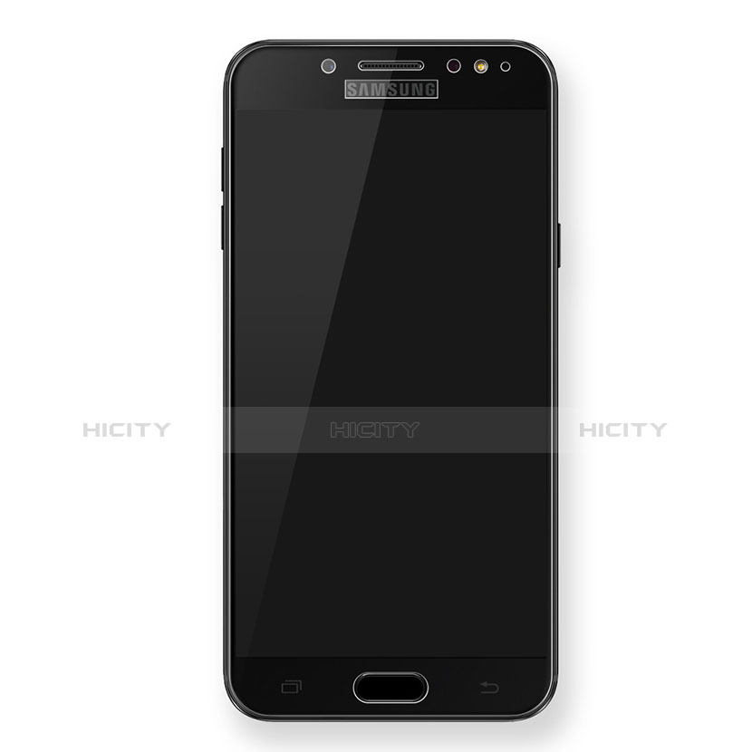 Schutzfolie Full Coverage Displayschutzfolie Panzerfolie Skins zum Aufkleben Gehärtetes Glas Glasfolie F02 für Samsung Galaxy C8 C710F Schwarz