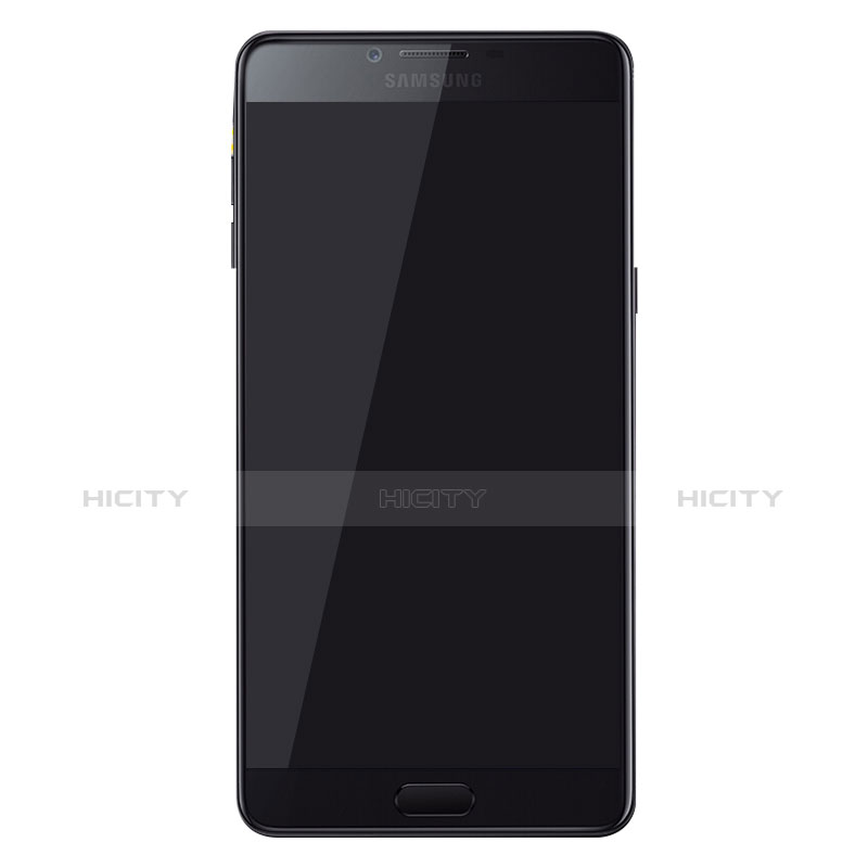 Schutzfolie Full Coverage Displayschutzfolie Panzerfolie Skins zum Aufkleben Gehärtetes Glas Glasfolie F02 für Samsung Galaxy C9 Pro C9000 Schwarz