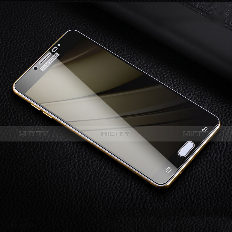 Schutzfolie Full Coverage Displayschutzfolie Panzerfolie Skins zum Aufkleben Gehärtetes Glas Glasfolie F02 für Samsung Galaxy C9 Pro C9000 Schwarz