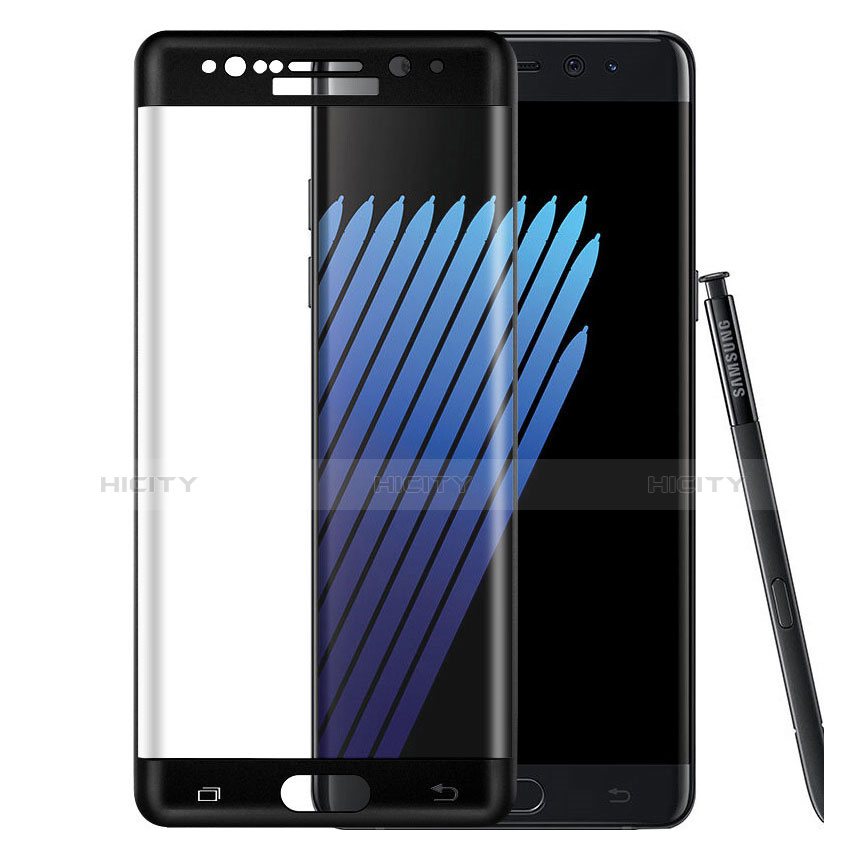 Schutzfolie Full Coverage Displayschutzfolie Panzerfolie Skins zum Aufkleben Gehärtetes Glas Glasfolie F02 für Samsung Galaxy Note 7 Schwarz