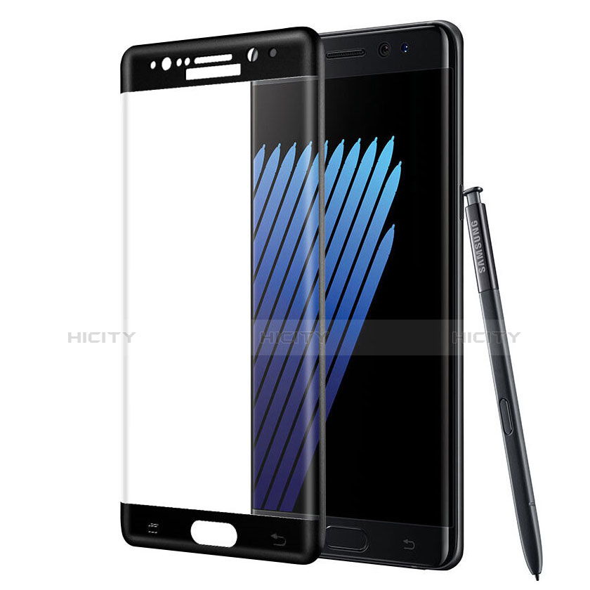 Schutzfolie Full Coverage Displayschutzfolie Panzerfolie Skins zum Aufkleben Gehärtetes Glas Glasfolie F02 für Samsung Galaxy Note 7 Schwarz