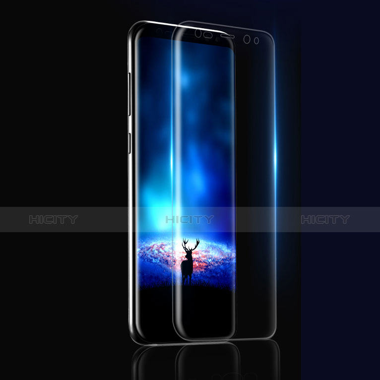 Schutzfolie Full Coverage Displayschutzfolie Panzerfolie Skins zum Aufkleben Gehärtetes Glas Glasfolie F02 für Samsung Galaxy S8 Plus Schwarz