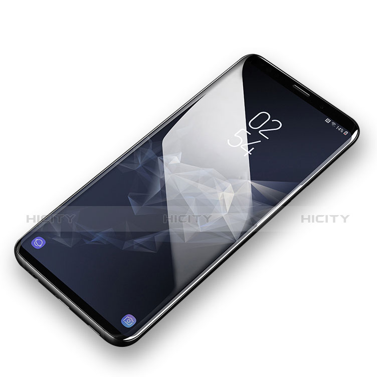 Schutzfolie Full Coverage Displayschutzfolie Panzerfolie Skins zum Aufkleben Gehärtetes Glas Glasfolie F02 für Samsung Galaxy S9 Schwarz