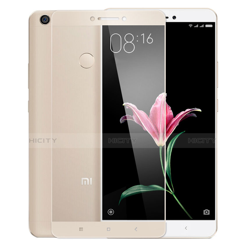 Schutzfolie Full Coverage Displayschutzfolie Panzerfolie Skins zum Aufkleben Gehärtetes Glas Glasfolie F02 für Xiaomi Mi Max Gold