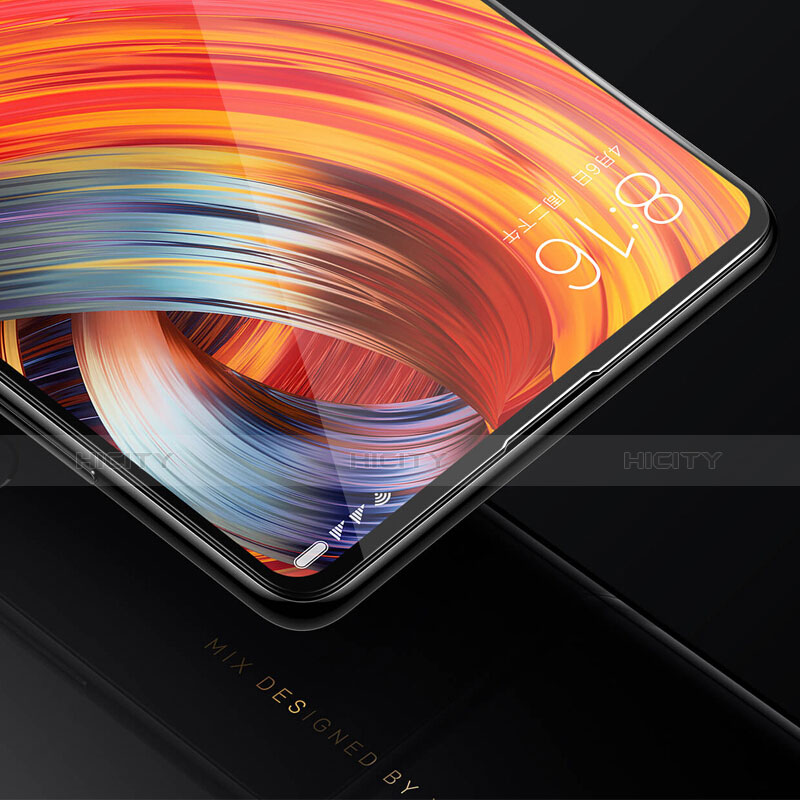 Schutzfolie Full Coverage Displayschutzfolie Panzerfolie Skins zum Aufkleben Gehärtetes Glas Glasfolie F02 für Xiaomi Mi Mix Evo Schwarz