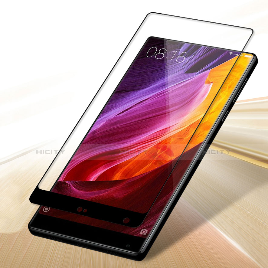 Schutzfolie Full Coverage Displayschutzfolie Panzerfolie Skins zum Aufkleben Gehärtetes Glas Glasfolie F02 für Xiaomi Mi Mix Schwarz