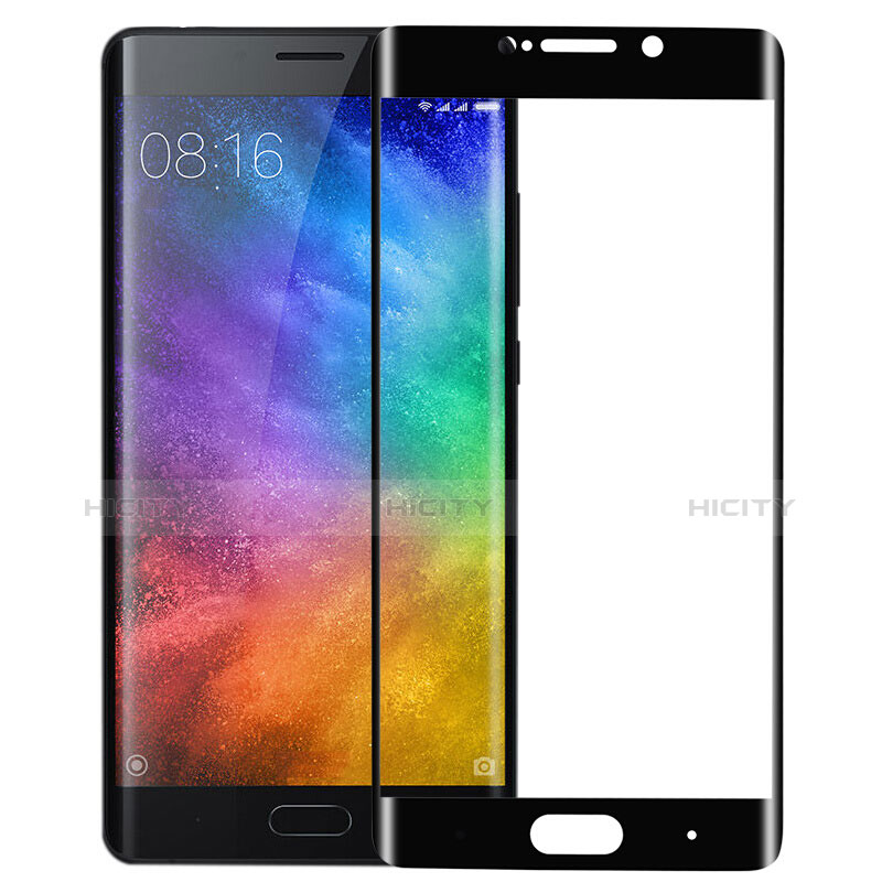 Schutzfolie Full Coverage Displayschutzfolie Panzerfolie Skins zum Aufkleben Gehärtetes Glas Glasfolie F02 für Xiaomi Mi Note 2 Schwarz