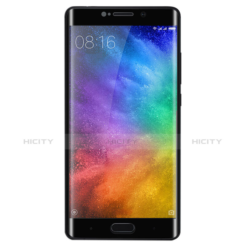 Schutzfolie Full Coverage Displayschutzfolie Panzerfolie Skins zum Aufkleben Gehärtetes Glas Glasfolie F02 für Xiaomi Mi Note 2 Schwarz