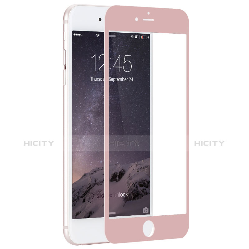 Schutzfolie Full Coverage Displayschutzfolie Panzerfolie Skins zum Aufkleben Gehärtetes Glas Glasfolie F03 für Apple iPhone 6 Rosa