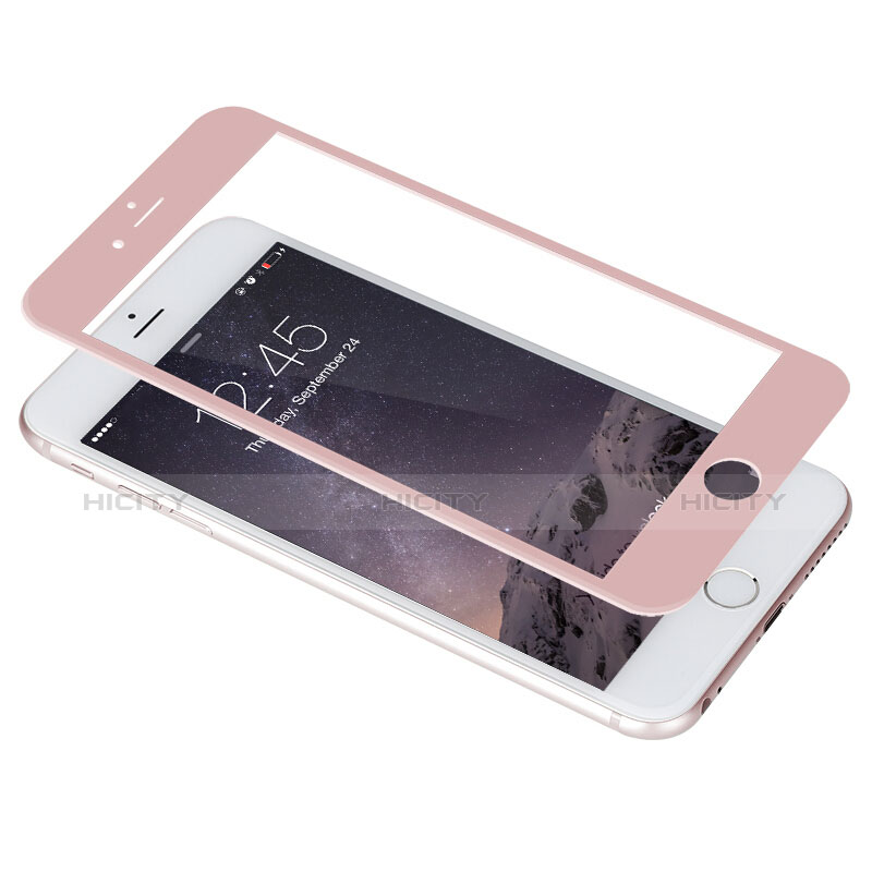 Schutzfolie Full Coverage Displayschutzfolie Panzerfolie Skins zum Aufkleben Gehärtetes Glas Glasfolie F03 für Apple iPhone 6 Rosa