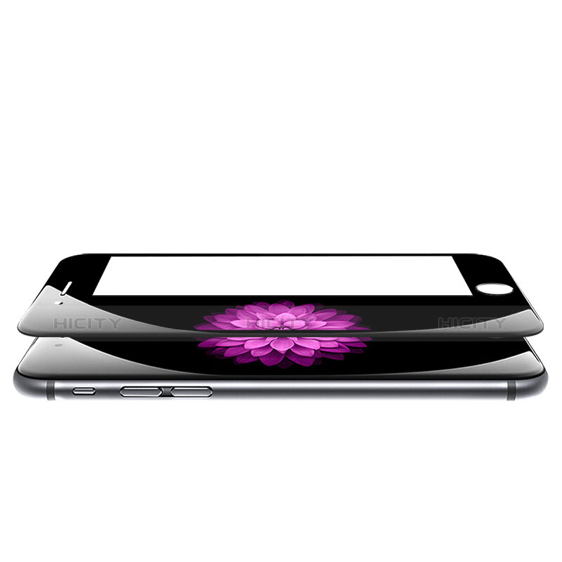 Schutzfolie Full Coverage Displayschutzfolie Panzerfolie Skins zum Aufkleben Gehärtetes Glas Glasfolie F03 für Apple iPhone 6S Plus Schwarz