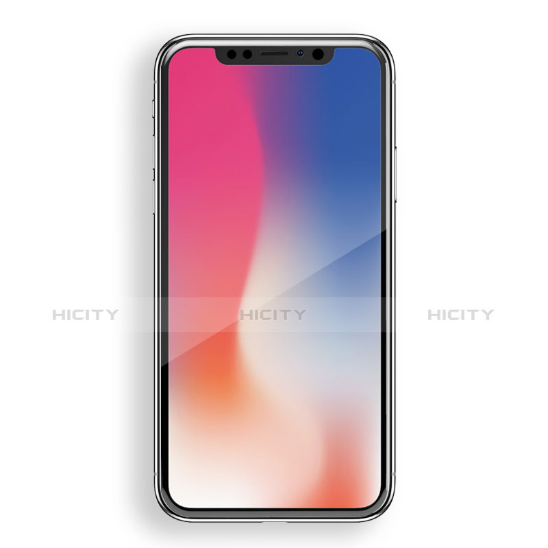 Schutzfolie Full Coverage Displayschutzfolie Panzerfolie Skins zum Aufkleben Gehärtetes Glas Glasfolie F03 für Apple iPhone Xs Max Schwarz