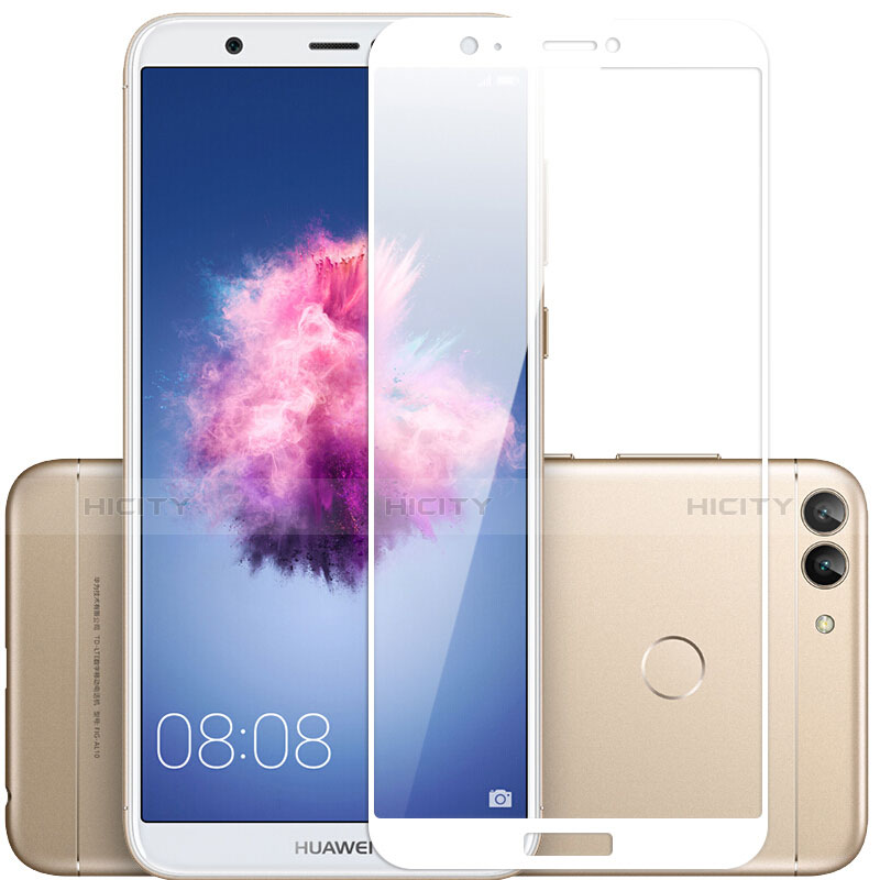 Schutzfolie Full Coverage Displayschutzfolie Panzerfolie Skins zum Aufkleben Gehärtetes Glas Glasfolie F03 für Huawei Enjoy 7S Weiß