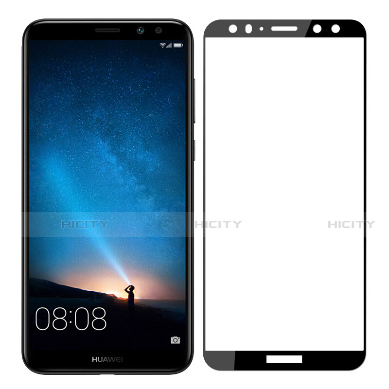 Schutzfolie Full Coverage Displayschutzfolie Panzerfolie Skins zum Aufkleben Gehärtetes Glas Glasfolie F03 für Huawei G10 Schwarz Plus