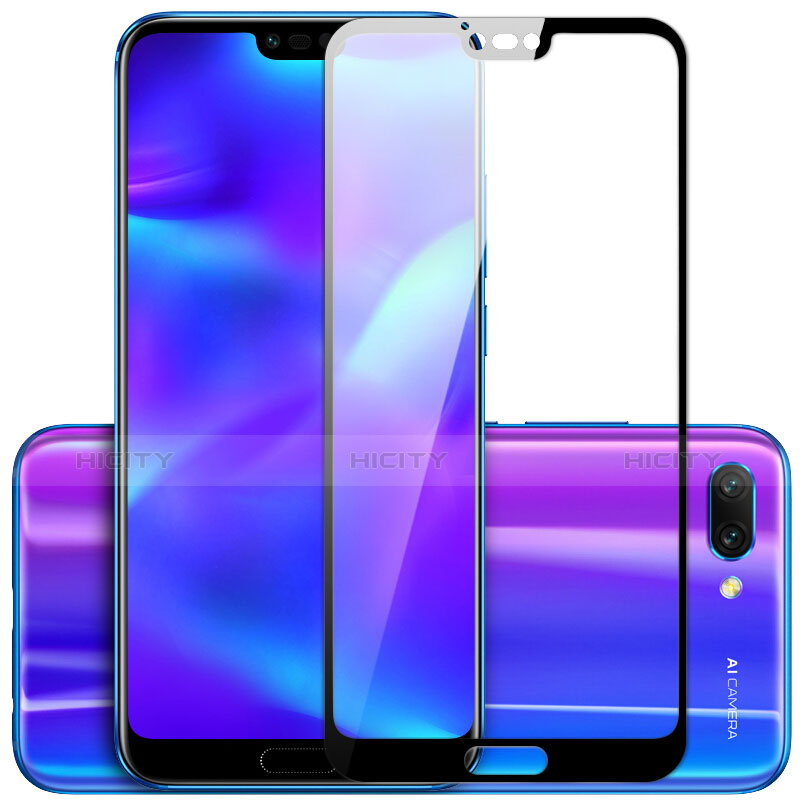 Schutzfolie Full Coverage Displayschutzfolie Panzerfolie Skins zum Aufkleben Gehärtetes Glas Glasfolie F03 für Huawei Honor 10 Schwarz